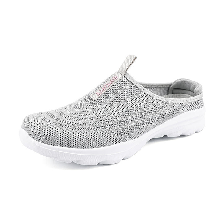 Dame nan strikket mule-sneaker med åben hælkant, elastisk indgang og polstret sål Skovae
