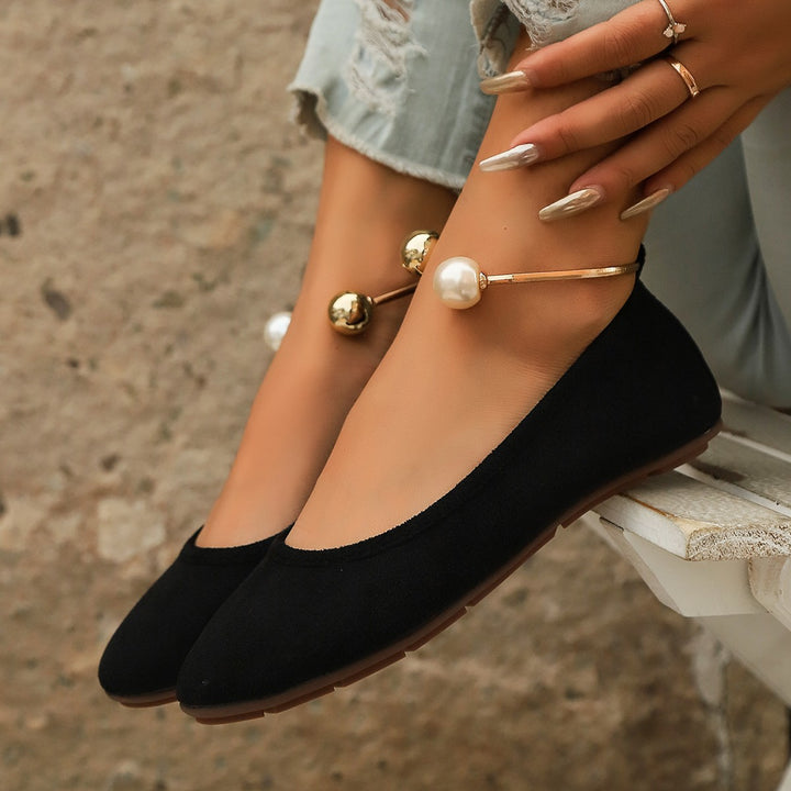 Damer Elegante Ballerinas med moderigtigt perle-detalje Stilla