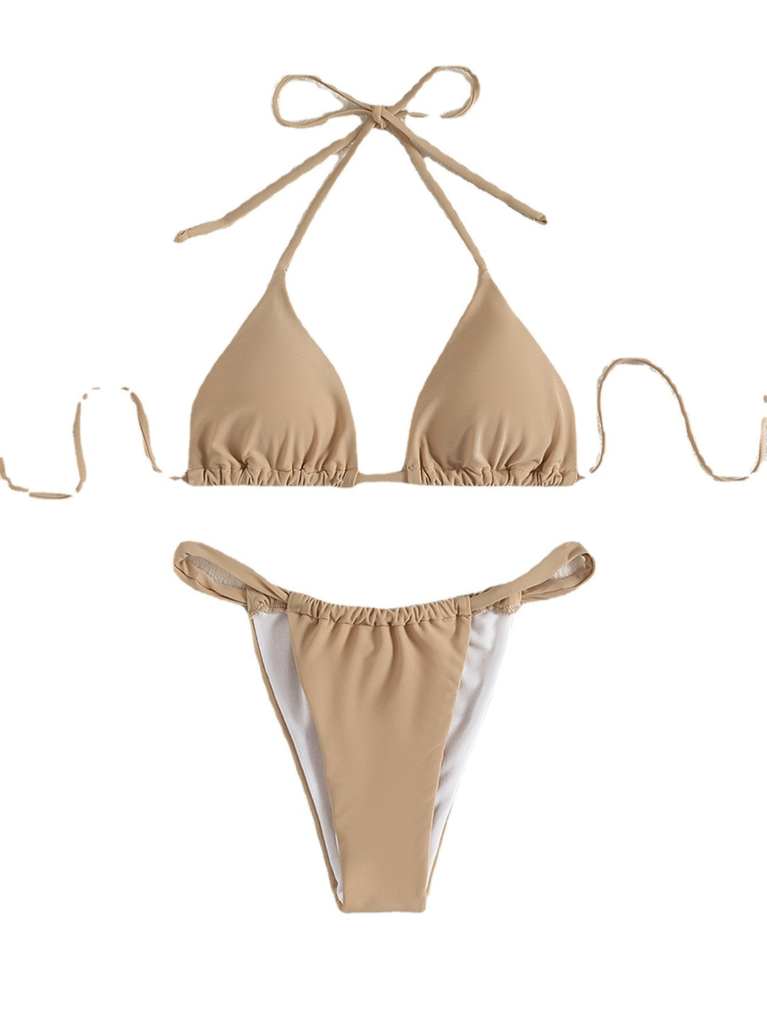 Dame Triangel-Bikini med justerbare stropper og raffineret snøredesign Stilla