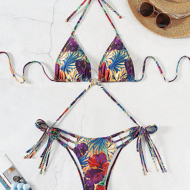 Dame bikini-sæt med floralt design Stilla