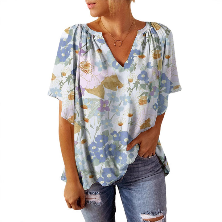 Dame Let Blomsterprint Bluse Stilla