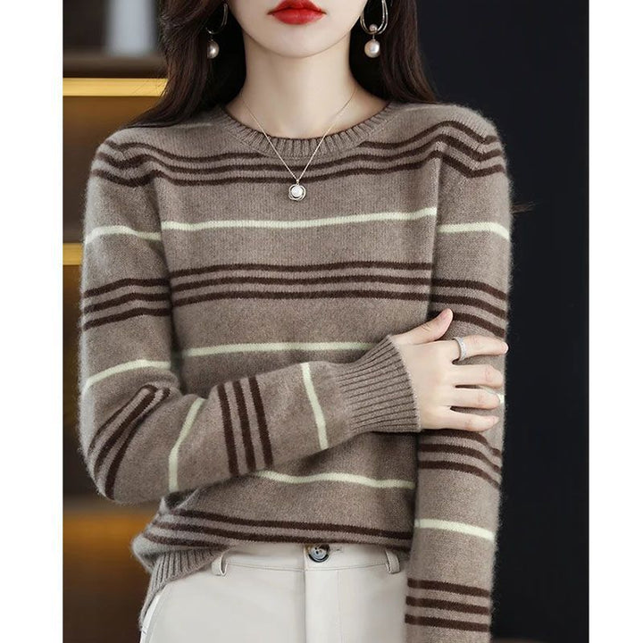 Frække moderne og komfortable stribede sweater Stilla