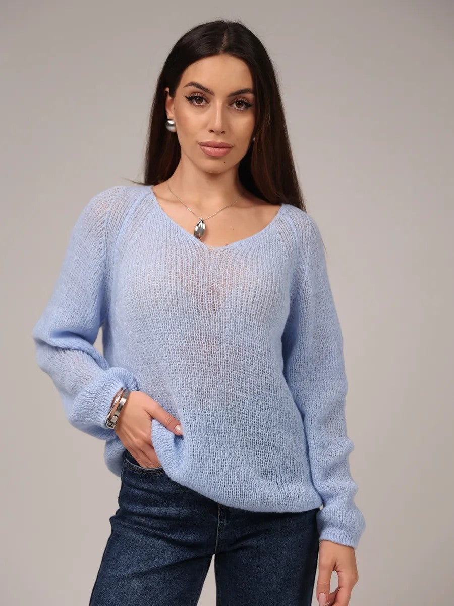 Kvinders afslappede sweater med en afslappet tekstur og blødt materiale Stilla