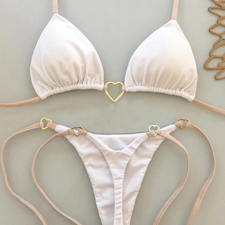 Dame Triangel-Bikini med justerbare stropper Stilla