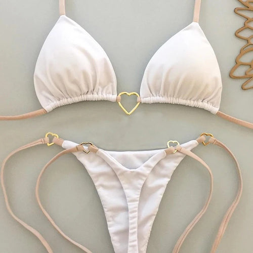 Dame Triangel-Bikini med justerbare stropper Stilla