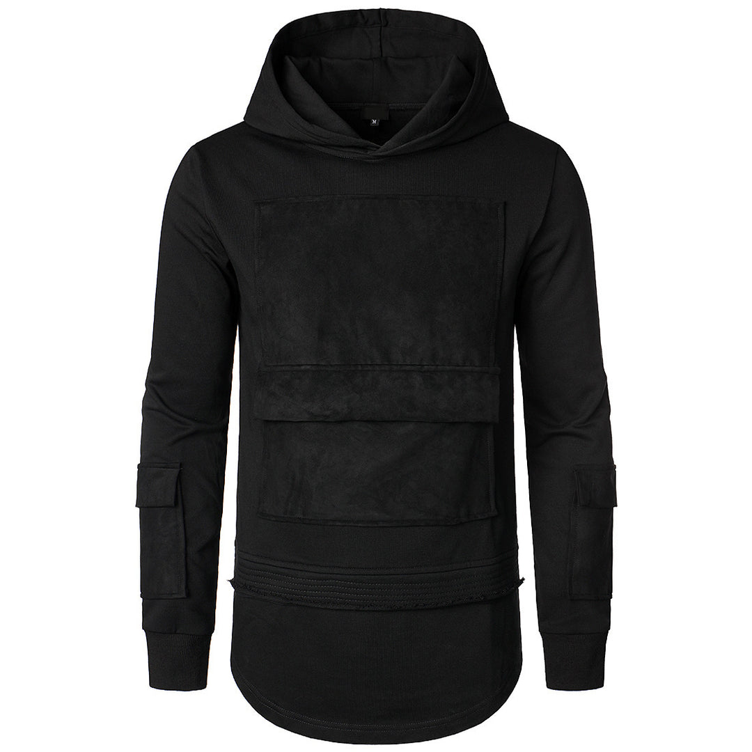 Herrer Stilfuld Højkrave Hoodie med Multifunktionslomme Design Stilla