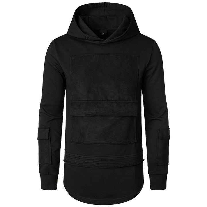 Herrer Stilfuld Højkrave Hoodie med Multifunktionslomme Design Stilla