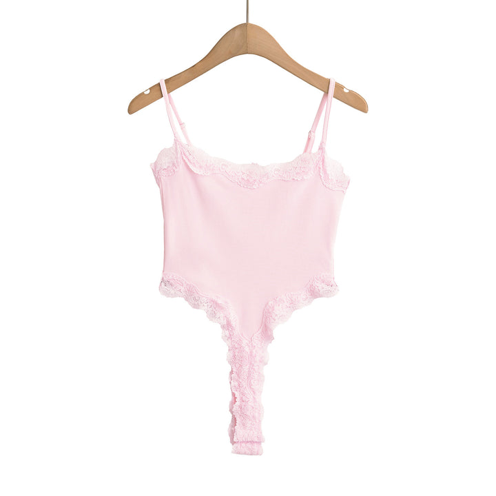 Dame Spids Bodysuit med fine Ruffle detaljer og justerbare stropper Stilla
