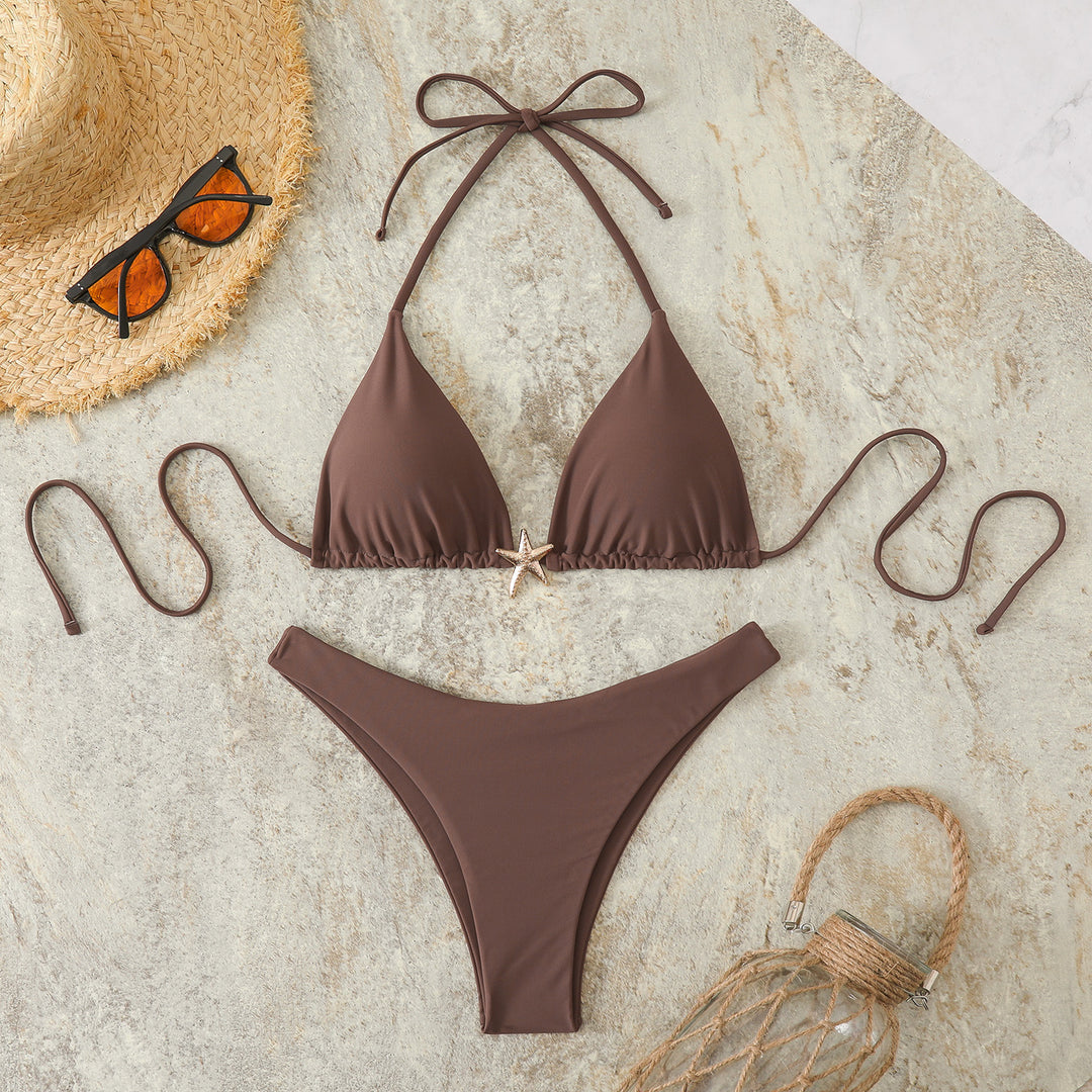 Dame triangel-bikini med moderigtigt stjerne-detalje Skovae