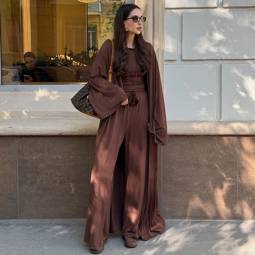 Dame komfortabel jumpsuit med bred pasform og lange ærmer Stilla