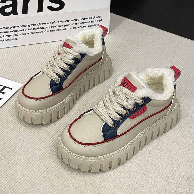 Dame Chunky Sneakers med varmt foer og skridsikker profilsål Stilla