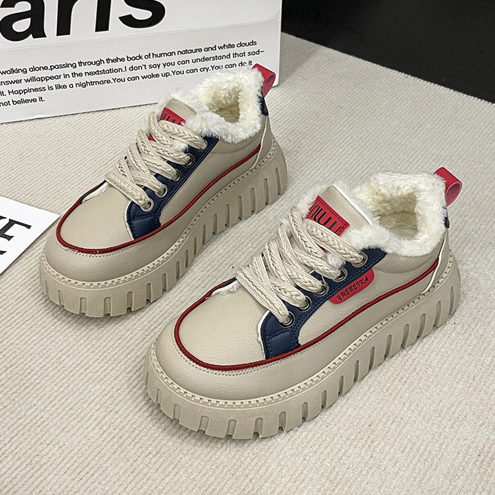 Dame Chunky Sneakers med varmt foer og skridsikker profilsål Stilla