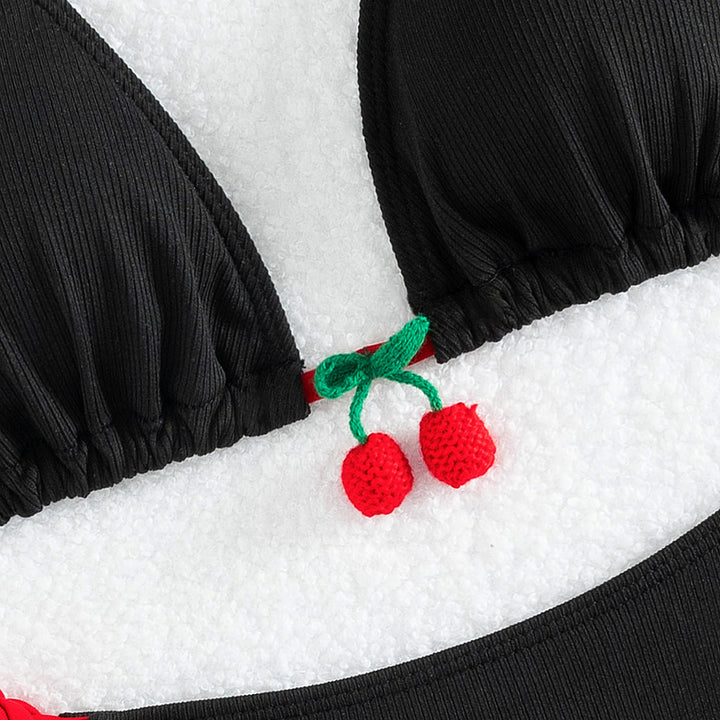 Kvinder Triangel-Bikini med legende bånd og frugtigt detalje Skovae