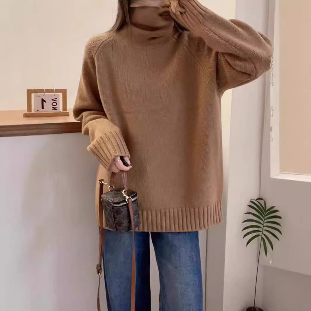 Kvinders oversized turtleneck sweater lavet af høj-kvalitets strik Stilla
