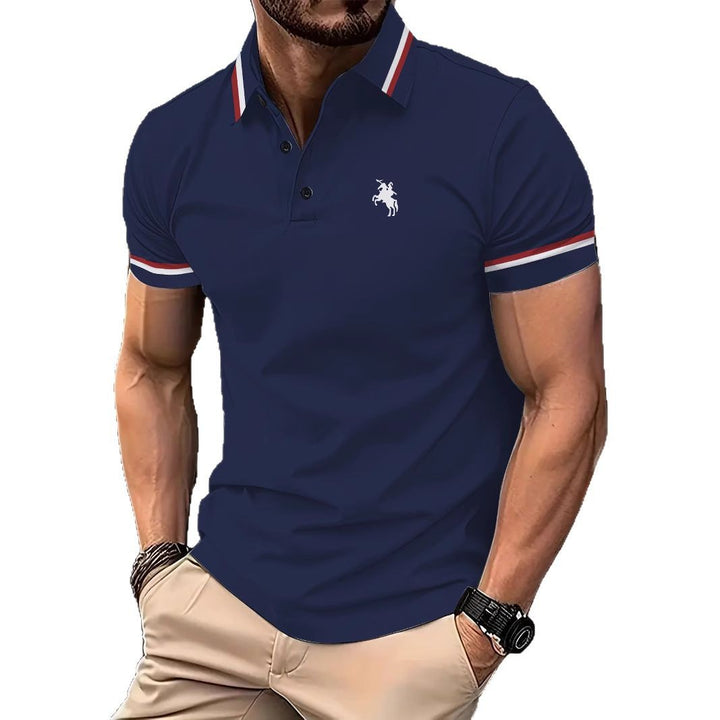 Herrer Poloshirt med moderne kontraster og åndbare egenskaber Stilla