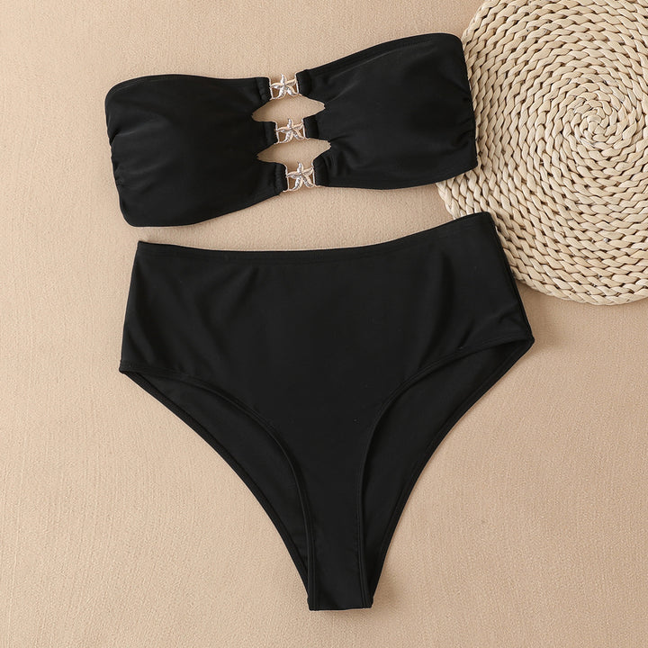 Dame Bandeau-bikini med moderne snit og iøjnefaldende detaljer Stilla