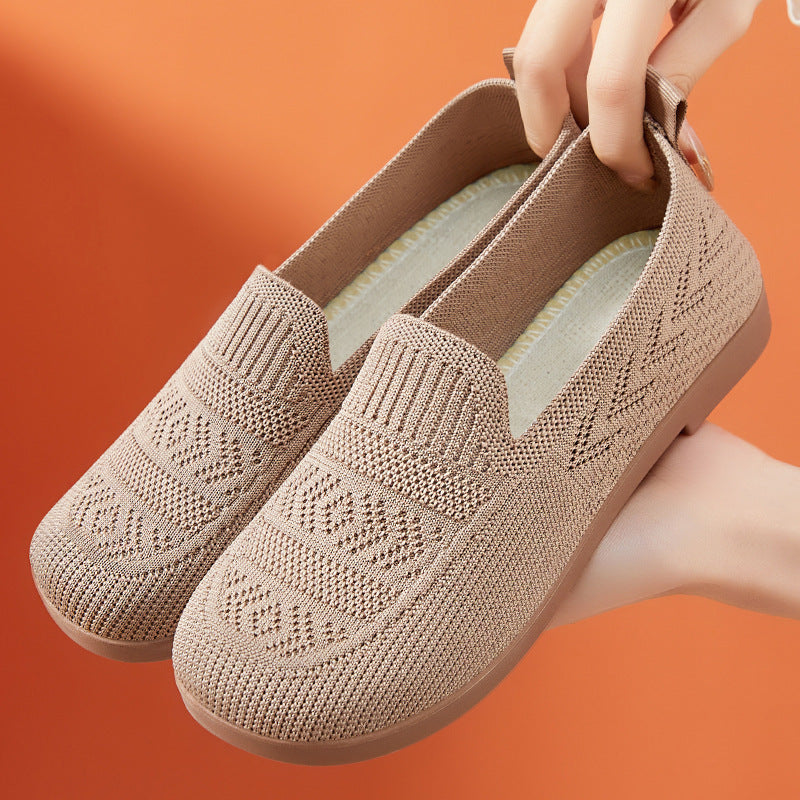 Dame Strik-Slipper med elastisk komfort og skridsikker sål Stilla