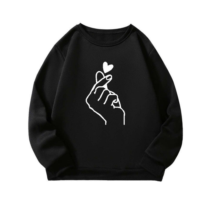 Kvinders sweatshirt med kreativ håndtegnet motiv og blødt indvendigt foer Stilla