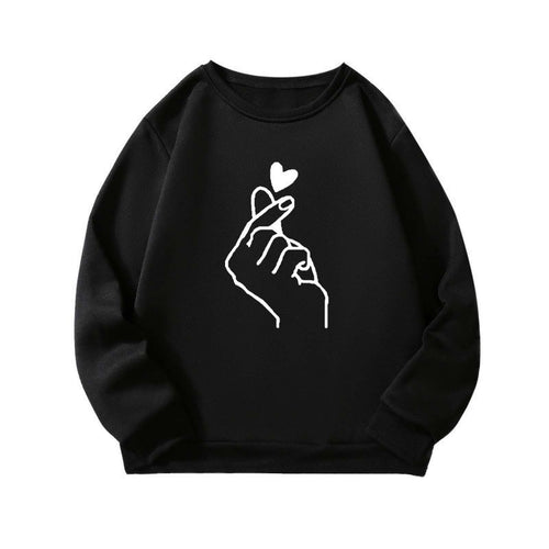 Kvinders sweatshirt med kreativ håndtegnet motiv og blødt indvendigt foer Stilla