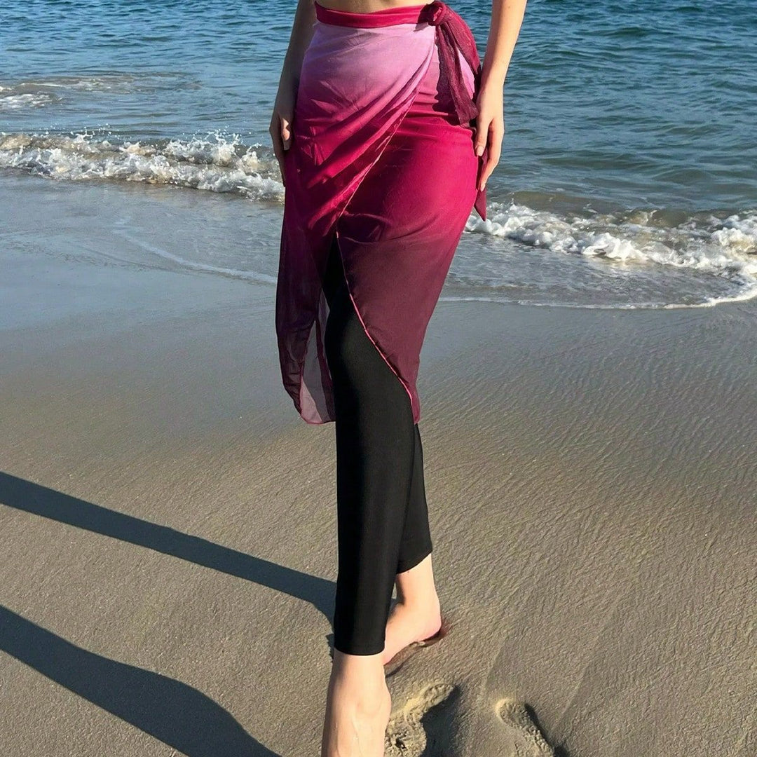 Dame omslag nederdel med sporty leggings Skovae