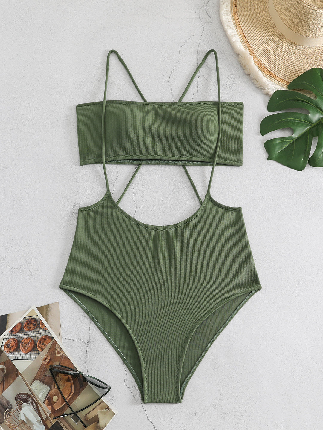 Dame Sporty Højskåret Bikini Skovae