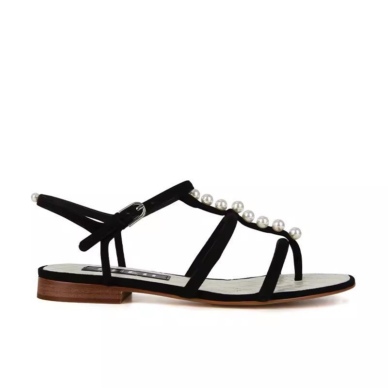 Dame-Pearl-Accent Slingback Sandaler Stilla