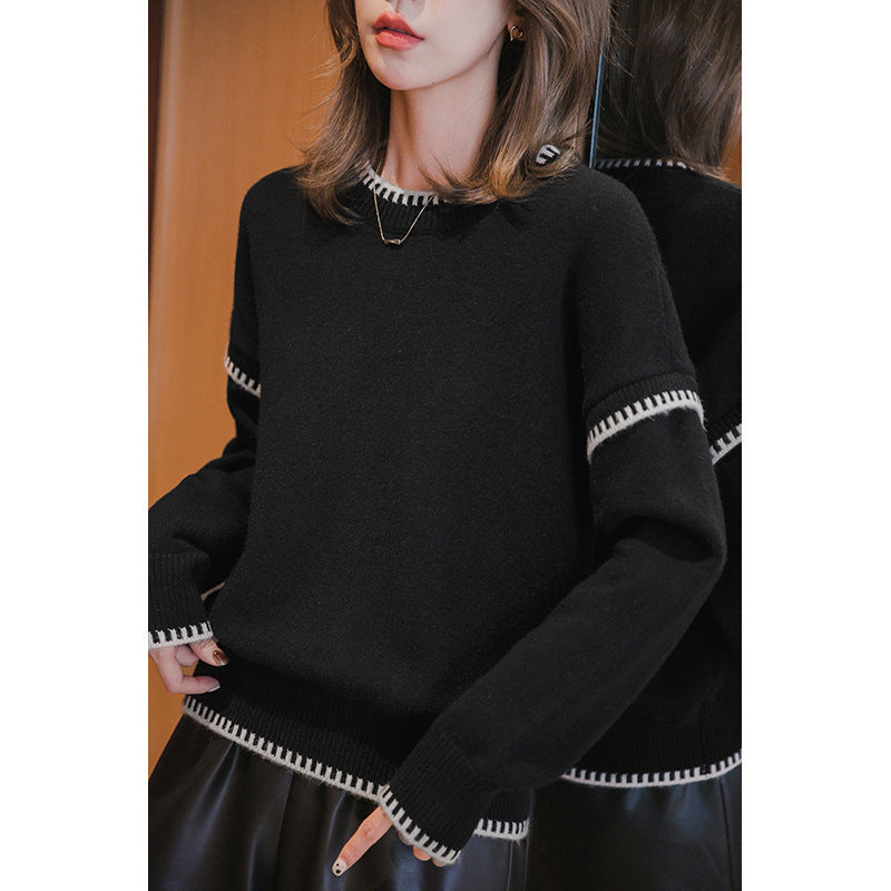Femme Stilfuld Strikpullover Sweatshirt Stilla