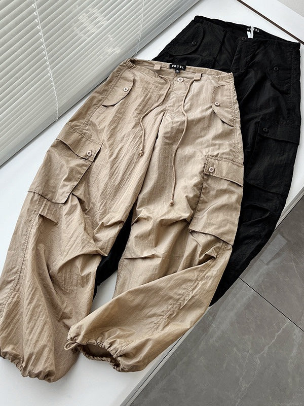 Dame cargo-bukser med elastisk talje og praktiske lommer Stilla