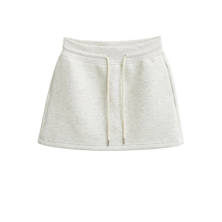 Dame Sporty Mini nederdel med elastisk linning og dekorativ snor Stilla