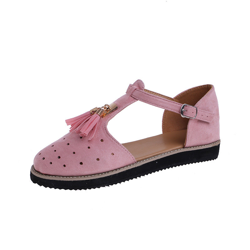 Dame elegante Ballerinas med moderne kvastdetalje og justerbar rem Stilla