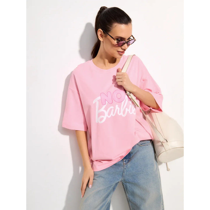 Dame Oversized T-Shirt med kreativt statementtryk Stilla 1747669361