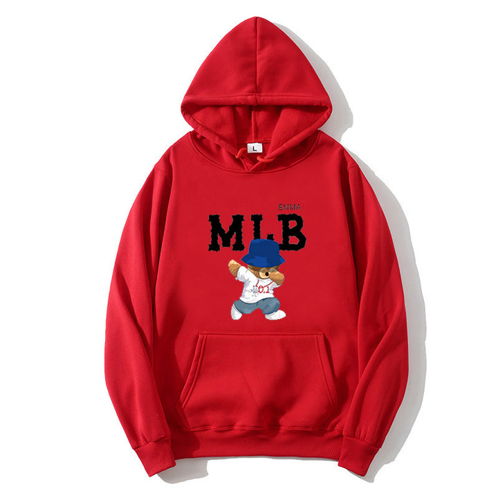 Dame hoodie med kreativt dyre- og skriftdesign Skovae
