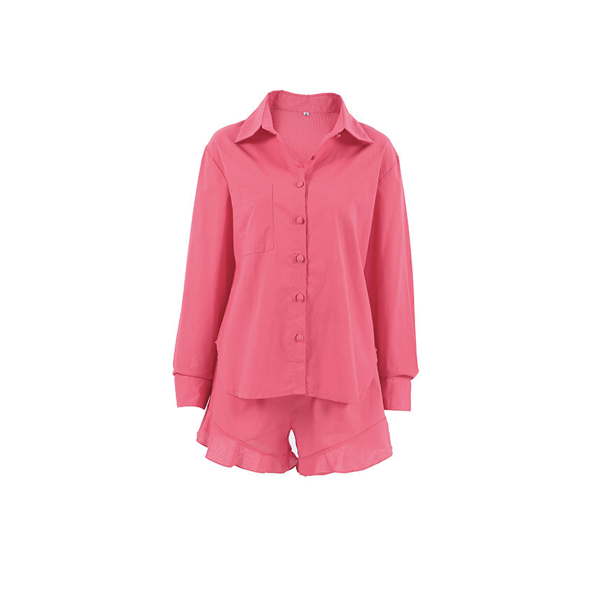 Dame Pyjamasæt med elegant kortærmet top og behagelige shorts Stilla