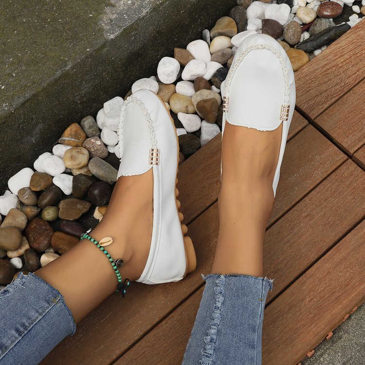 Dame mokasiner med mode denim-look og elegante detaljer Stilla