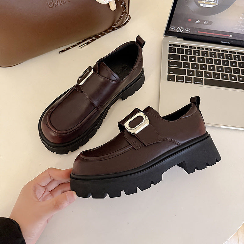 Dame Chunky Loafers med markant spænde og skridsikker sål Stilla