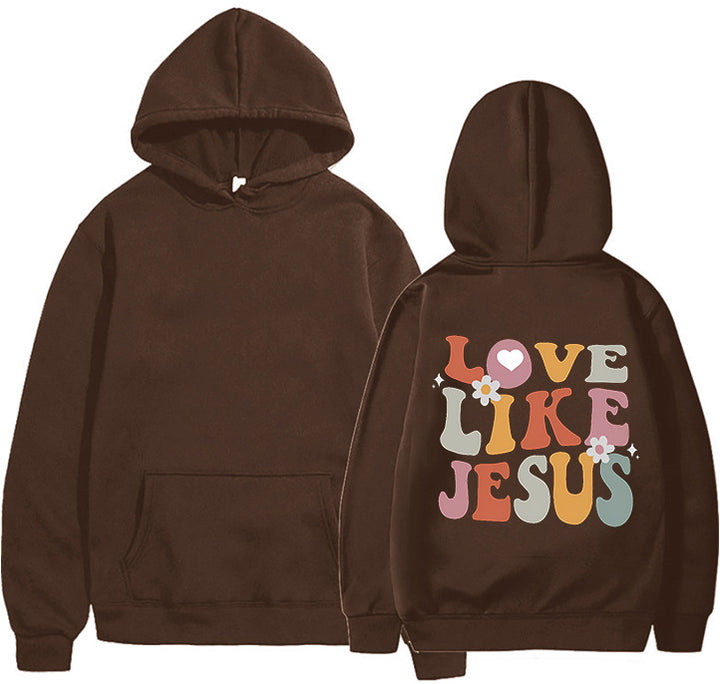 Kvindernes hyggelige hoodie med inspirerende print Skovae