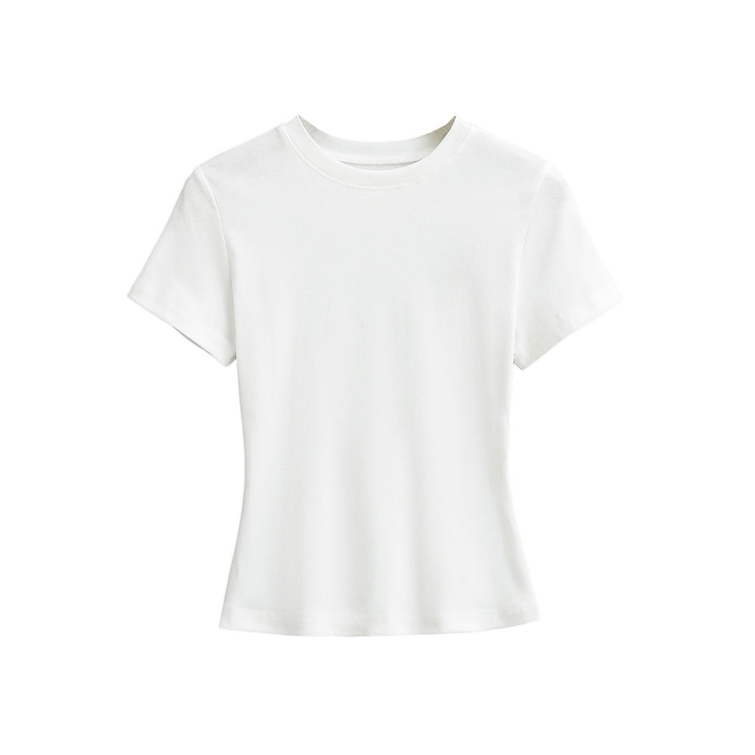 Dame Klassisk Basis T-shirt med figursyet snit og blødt stof Stilla
