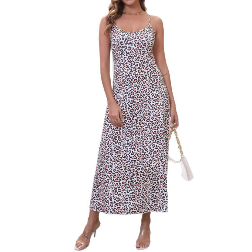 Dame Maxikjole med moderne Leo-print Stilla