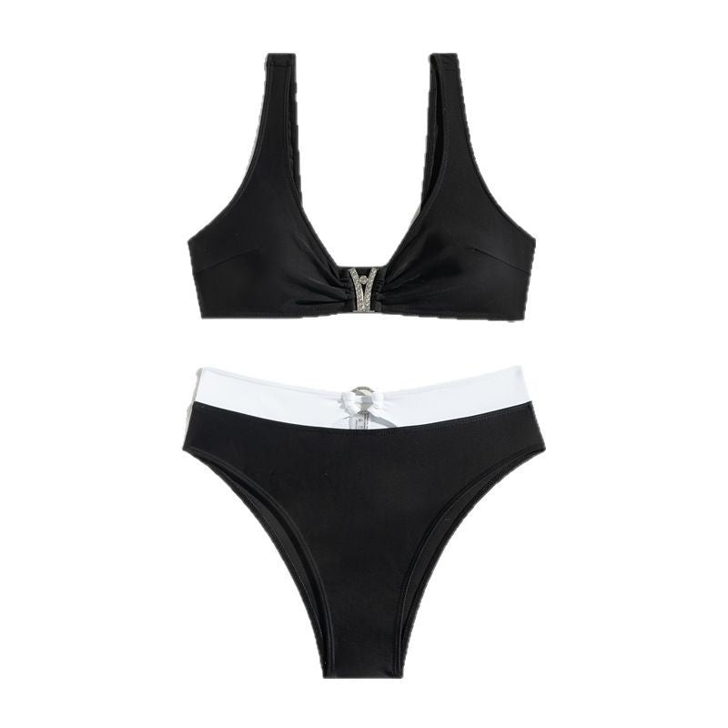 Kvinder Højskåret Minimalistisk Bikini Sæt Stilla