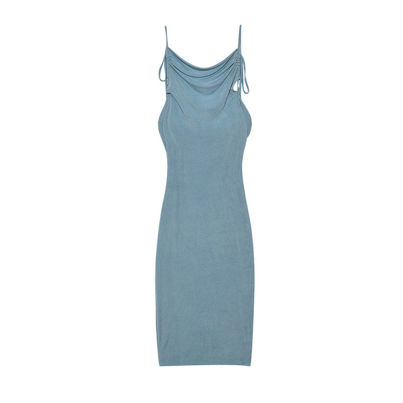 Dame Elegant Draperet Slipkjole Stilla