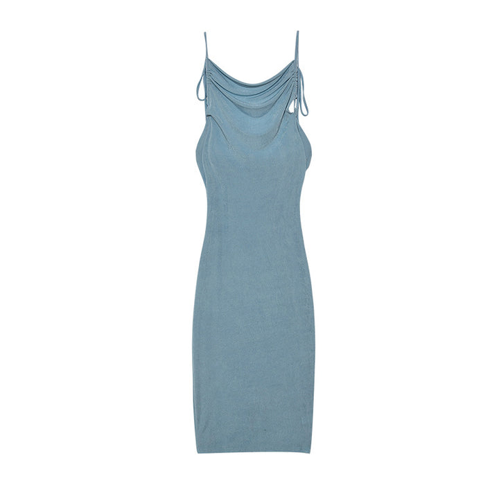 Dame Elegant Draperet Slipkjole Stilla