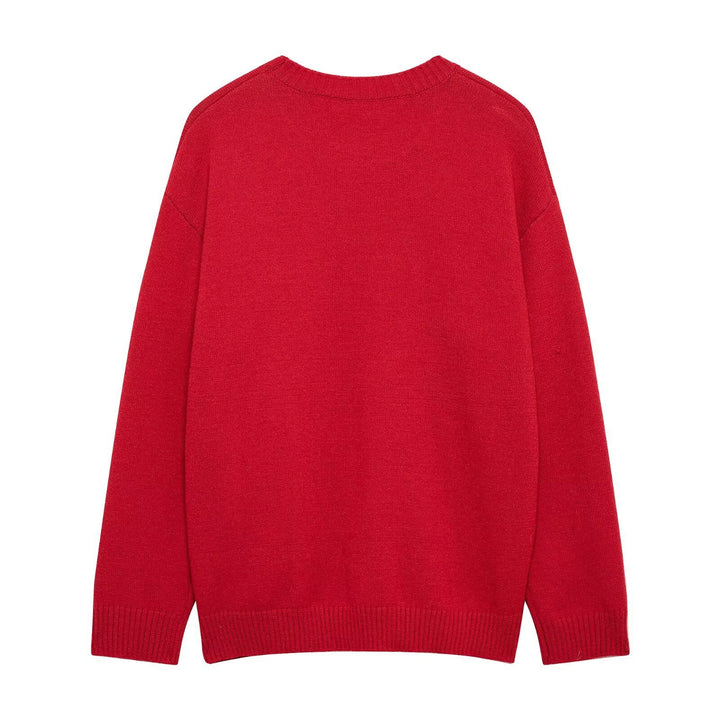 Femme Overdimensioneret Floral Strikpullover Stilla