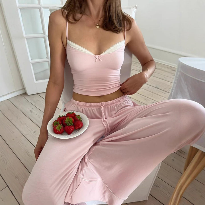 Dame afslappet jumpsuit med vid ben og justerbar talje Skovae