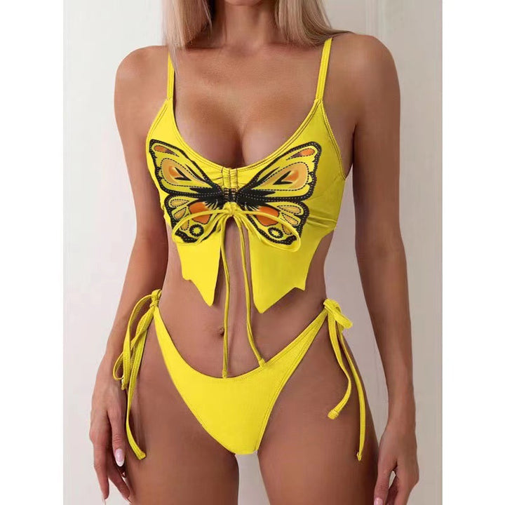 Dame Bikini-sæt med legende sommerfugledesign og justerbare stropper Stilla