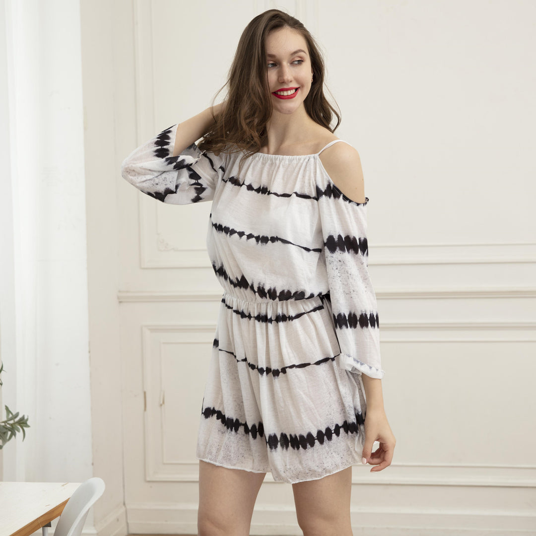 Dame Flydende Tie-Dye Mini-kjole Stilla