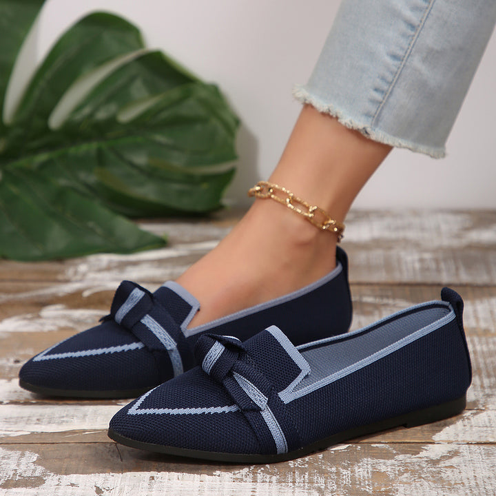 Dame elegante slippers med moderne knude-detaljer Stilla
