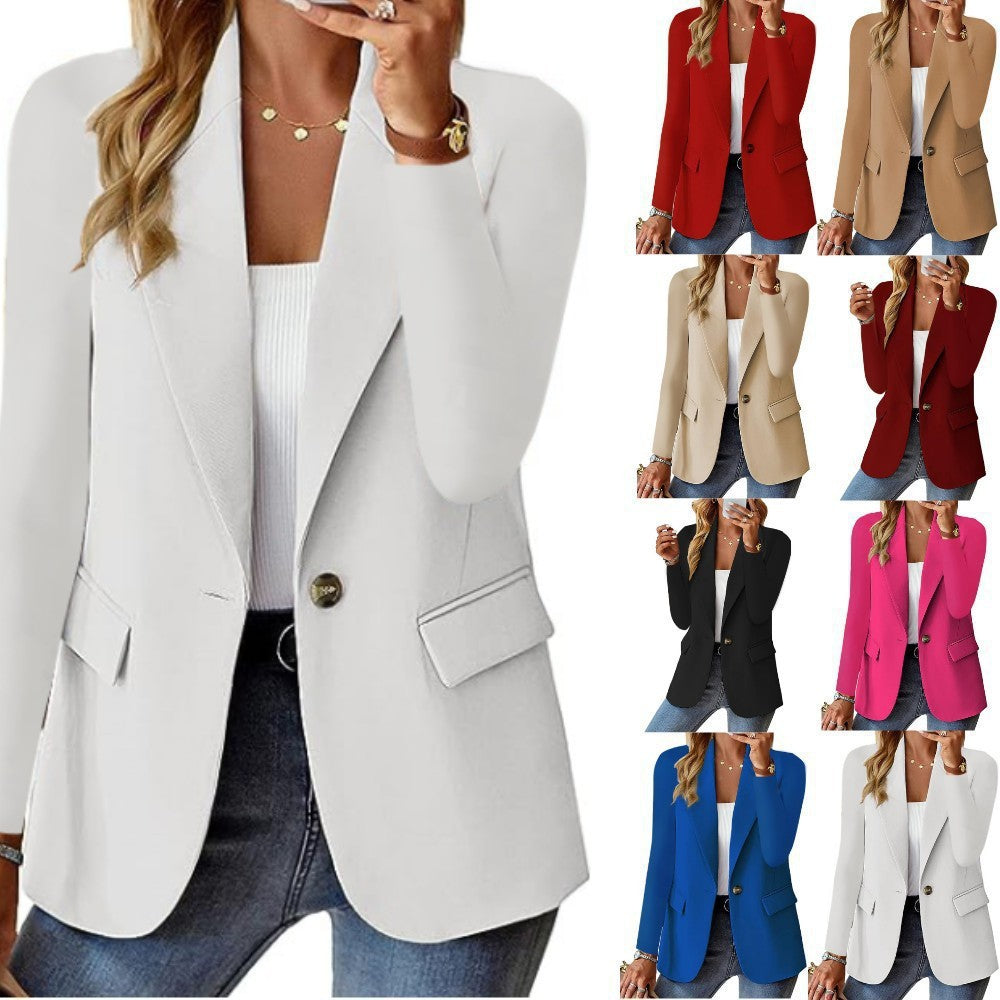 Dame elegant blazer med smal silhuet og funktionelle lommer Stilla