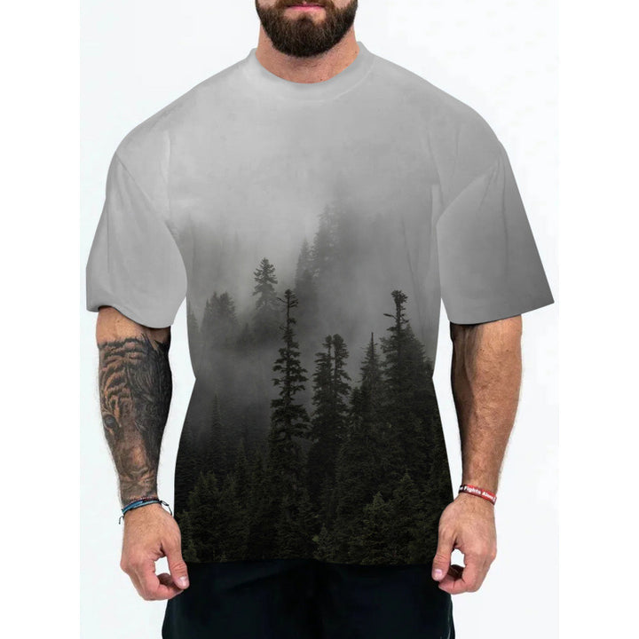 Herre Galaxy Print Korte ærmer T-shirt Stilla