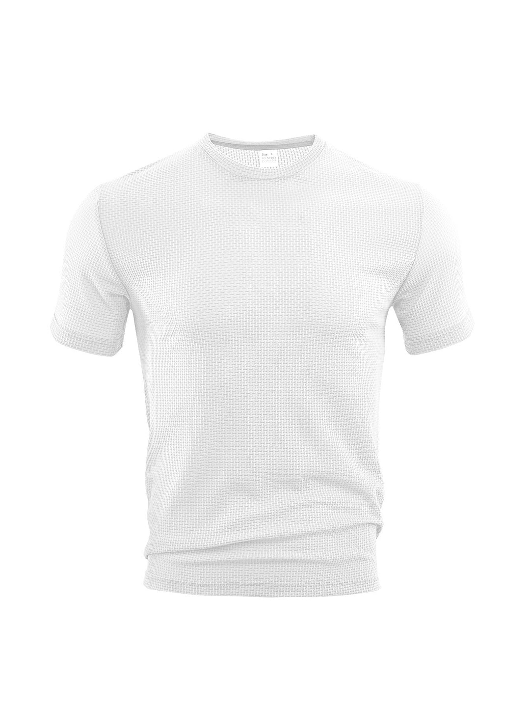 Herren med vaffelstruktur T-shirt med rund halsudskæring og tætsiddende pasform Skovae