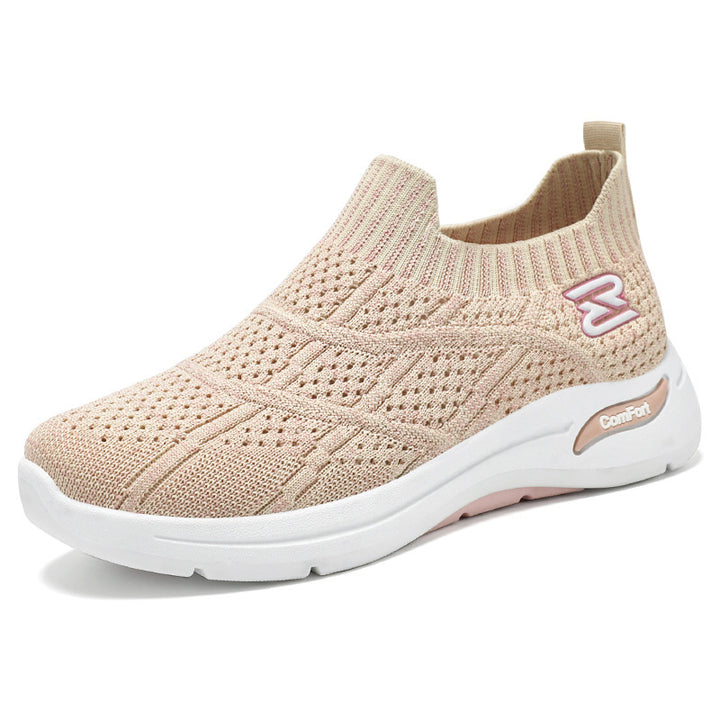 Dame Behagelige Strik-Sneakers med åndbar struktur og fleksibel sål Stilla